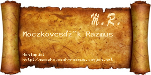 Moczkovcsák Razmus névjegykártya